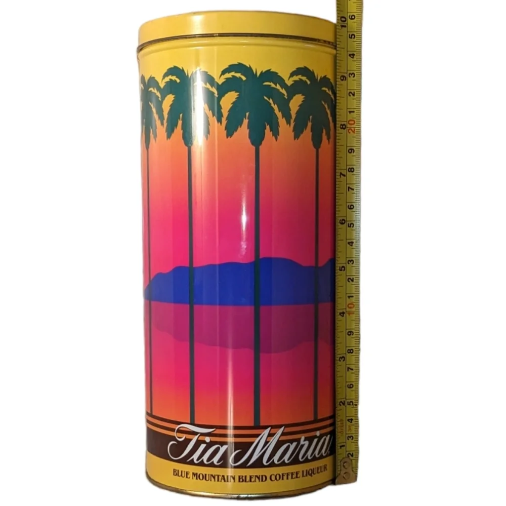 Tia Maria Blue Mountain Blend Coffee Liqueur Collectible Sunset Metal Tin